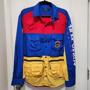 Polo Ralp Lauren Sport Capsule Color Block Utility Pocket Overshirt Jacket